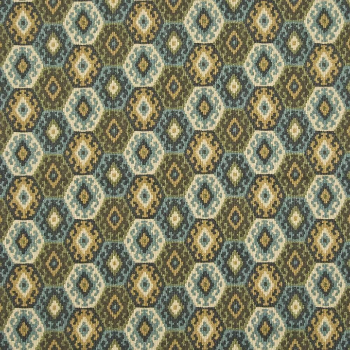Papago Turquoise by Kasmir Fabric 1390 USA 15,000 Wyzenbeek Double Rubs H: 4 4/8 inches, V:6 6/8 inches 54 - Fabric Carolina - Kasmir