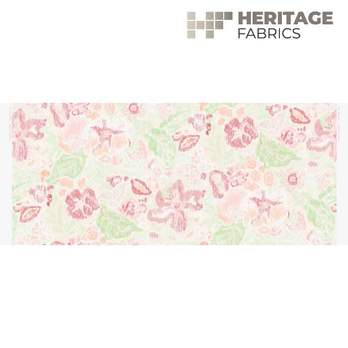 Paradisio Blossom by Heritage Fabric - 100% Cotton Turkey Horizontal: 27.5" half drop and Vertical: 23.5" 54" - Fabric Carolina -