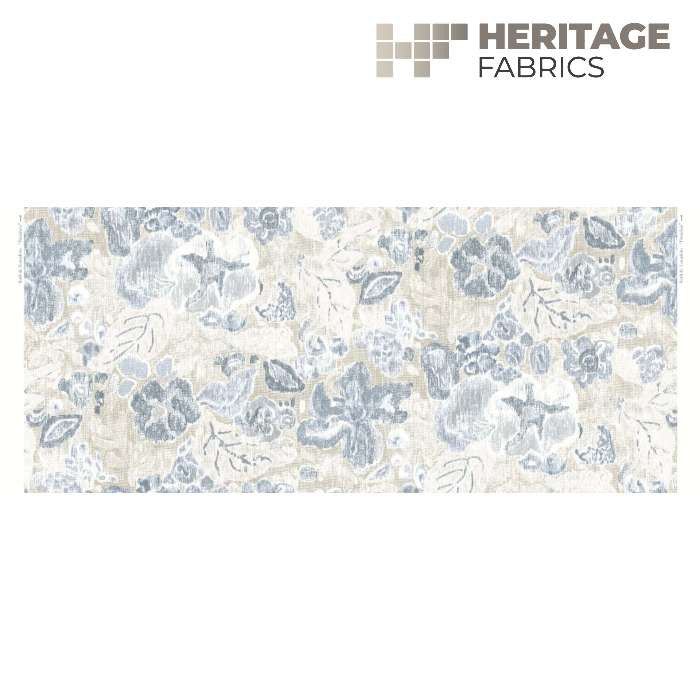 Paradisio Moondust by Heritage Designer Fabric - 100% Cotton Turkey Horizontal: 27.5" half drop and Vertical: 23.5" 54" - Swanky Fabrics -