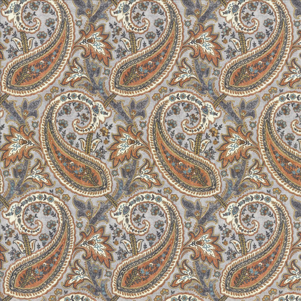 Parisi Paisley Persimmon by Kasmir Fabric 5121 55% Linen
45% Cotton
 CHINA 27,000 Wyzenbeek Double Rubs </p><p>Repeat: Horizontal: 13 4/8 inches and Vertical: 27 inches 53 - Fabric Carolina -