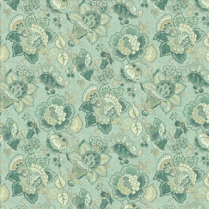 Parisian Park Seafoam  by Kasmir Fabric See sample 100% Cotton
 SPAIN 30,000 Wyzenbeek Double Rubs </p><p>Repeat: Horizontal: 27 inches and Vertical: 27 inches 54  - Fabric Carolina -