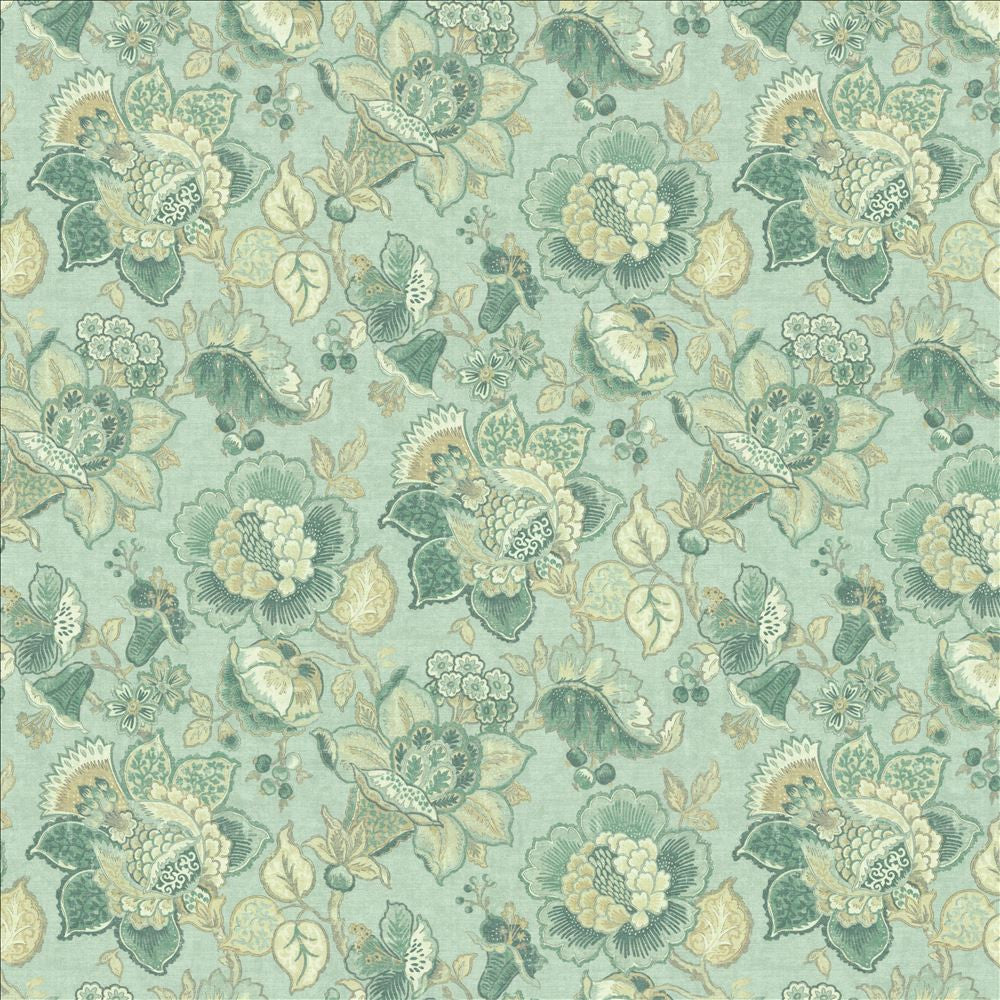 Parisian Park Seafoam by Kasmir Fabric 1453 100% Cotton
 SPAIN </p><p>Repeat: Horizontal: 27 inches and Vertical: 27 inches 54 - Fabric Carolina -