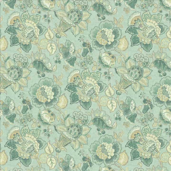 Parisian Park Seafoam by Kasmir Fabric 1453 100% Cotton
 SPAIN </p><p>Repeat: Horizontal: 27 inches and Vertical: 27 inches 54 - Fabric Carolina -