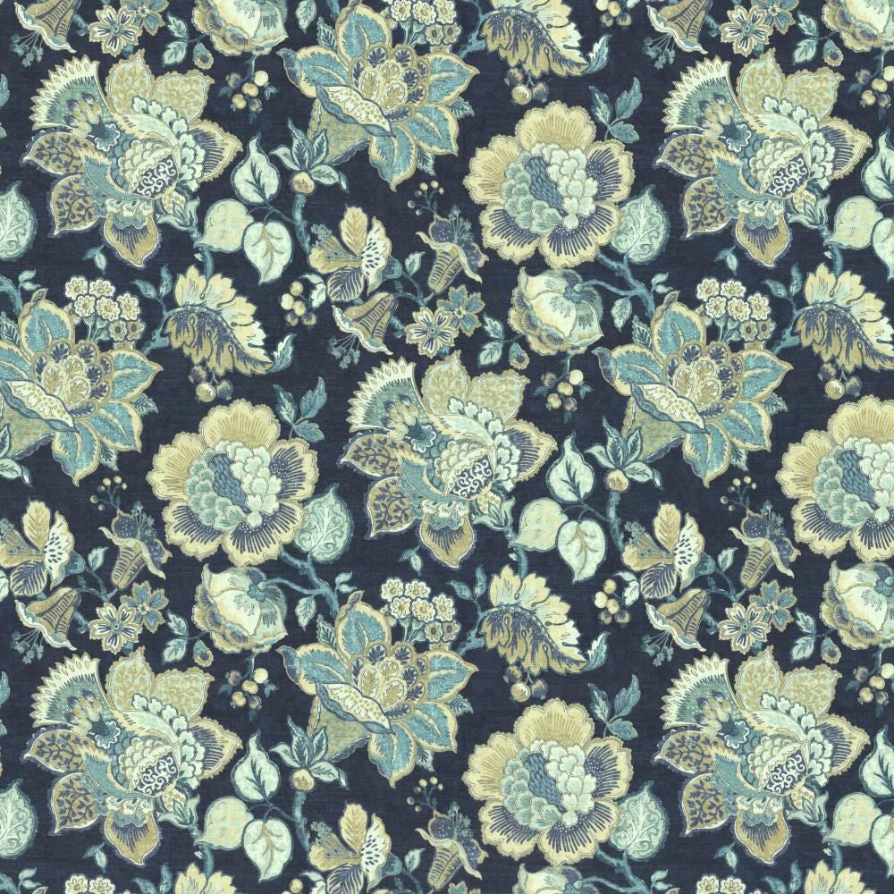 Parisian Park Indigo by Kasmir Fabric 1454 100% Cotton
 SPAIN </p><p>Repeat: Horizontal: 27 inches and Vertical: 27 inches 54 - Fabric Carolina -
