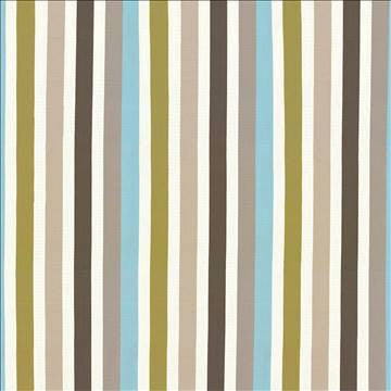 Parterre Stripe Aqua by Kasmir Fabric 1427 100% Polyester INDIA Not Tested H: 13 7/8 inches, V: N/A 55 - Fabric Carolina - Kasmir