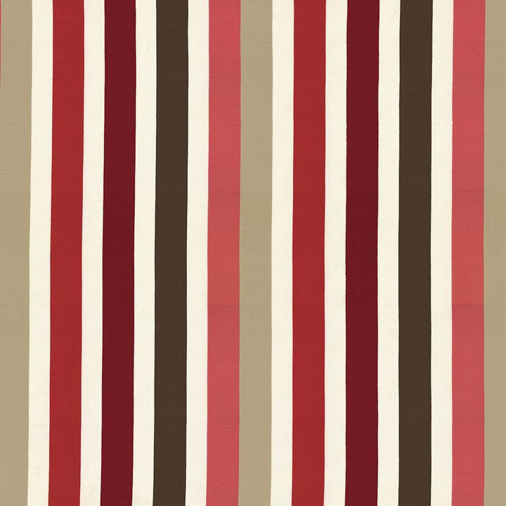 Parterre Stripe Pomegranate  by Kasmir Fabric See sample 100% Polyester
 INDIA Not Tested </p><p>Repeat: Horizontal: 13 7/8 inches and Vertical: N/A 55  - Fabric Carolina -