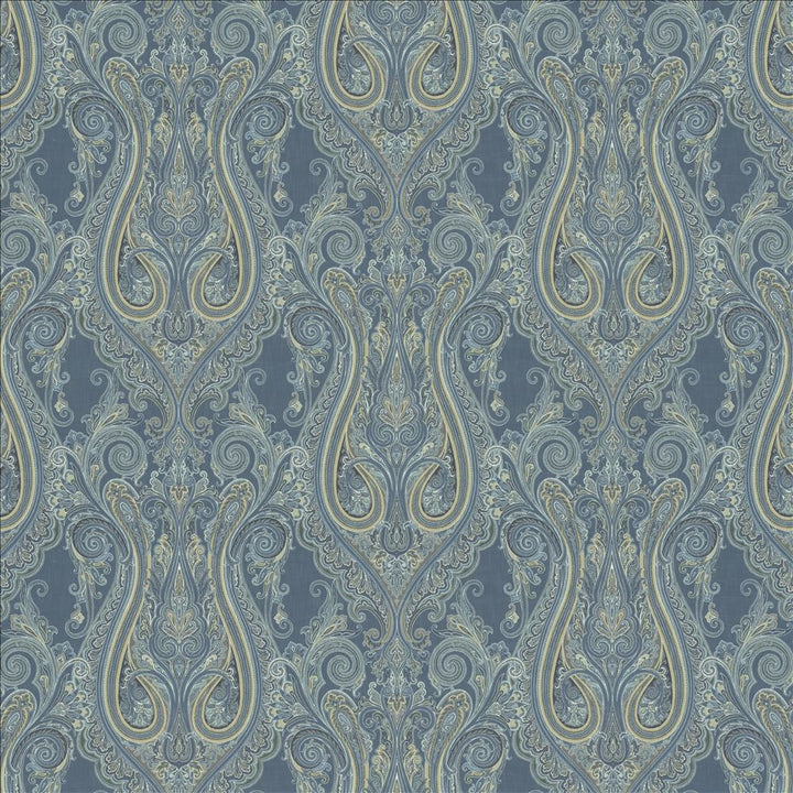 Pasadena Blueberry by Kasmir Fabric 1454 100% Cotton
 SOUTH KOREA </p><p>Repeat: Horizontal: 26 4/8 inches and Vertical: 26 6/8 inches 54 - Fabric Carolina -