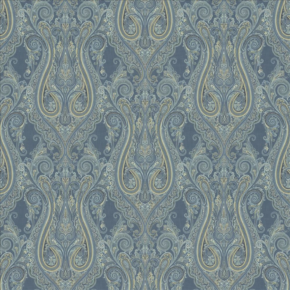 Pasadena Blueberry by Kasmir Fabric 1454 100% Cotton
 SOUTH KOREA </p><p>Repeat: Horizontal: 26 4/8 inches and Vertical: 26 6/8 inches 54 - Fabric Carolina -