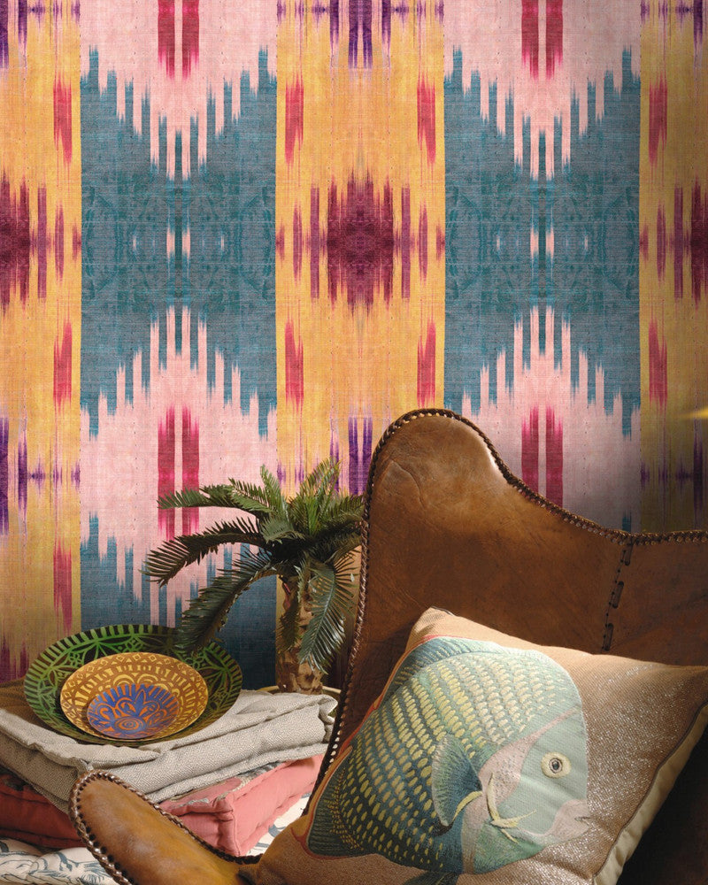 Patola Wallpaper by Mind the Gap Designer Wallpaper THE WALLPAPER COLLECTABLES Textured Matte Made in Europe Paste the wall 3 rolls x 20.5 x 3.25 yards - Swanky Fabrics -