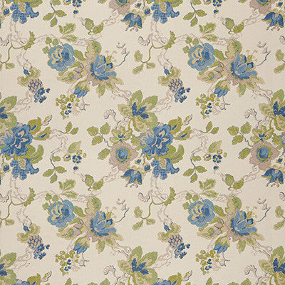 Parnham Cornflower/Lime by Lee Jofa Wallcovering