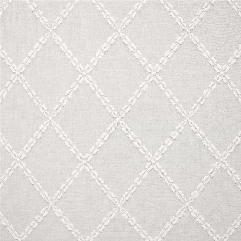 Peacekeeper White by Kasmir Fabric 5108 100% Polyester
 TURKEY Not Tested </p><p>Repeat: Horizontal: 4 inches and Vertical: 3 4/8 inches 59 - Fabric Carolina -