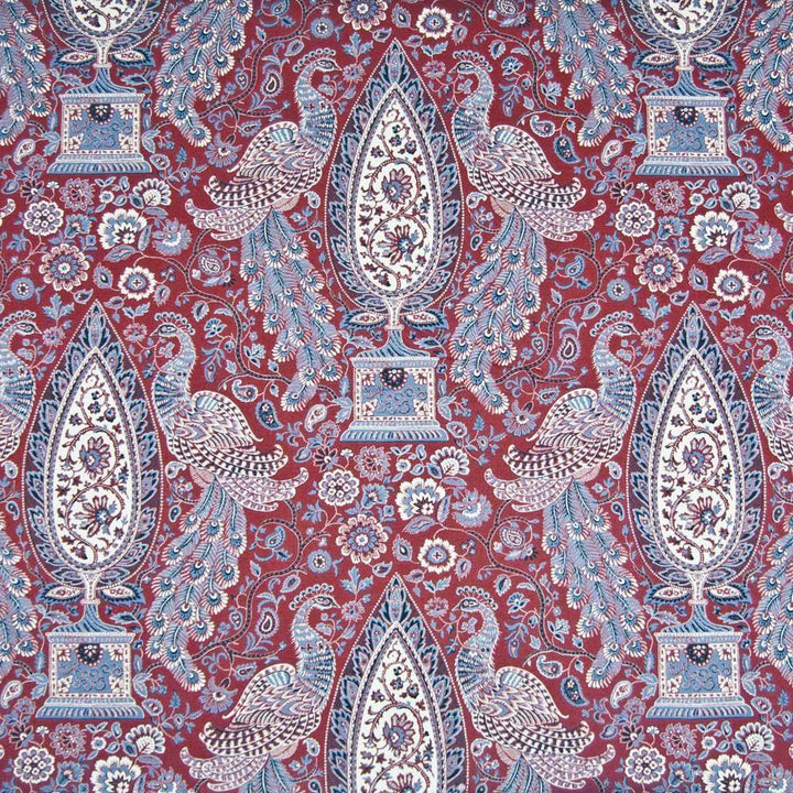Peacock Fantasy Currant by Kasmir Fabric 1389 PERU 42,000 Wyzenbeek Double Rubs H: 13 4/8 inches, V:25 2/8 inches 54 - Fabric Carolina - Kasmir