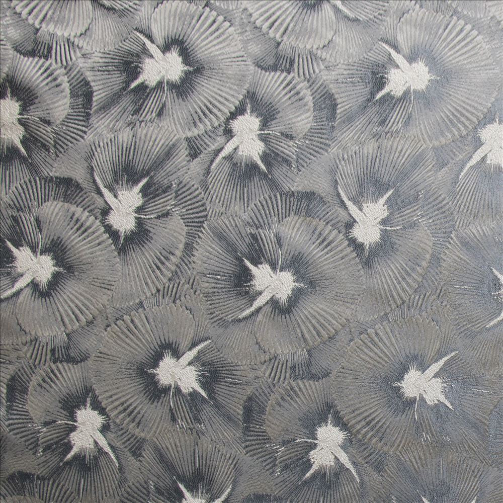 Pegomas Pewter  by Kasmir Fabric 1476 100% Polyester  INDIA  </p><p>Repeat: Horizontal: 9 2/8 inches and Vertical: 22 inches 54  - Fabric Carolina -