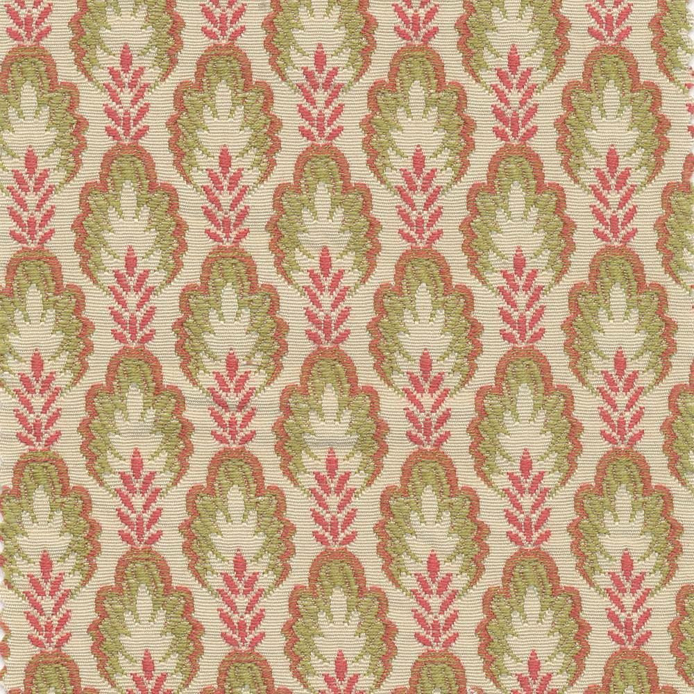 Pennyroyal Sorbet  by Kasmir Fabric See sample 65% Rayon
35% Polyester
 CHINA 33,000 Wyzenbeek Double Rubs </p><p>Repeat: Horizontal: 1 3/8 inches and Vertical: 1 3/8 inches 55  - Fabric Carolina -