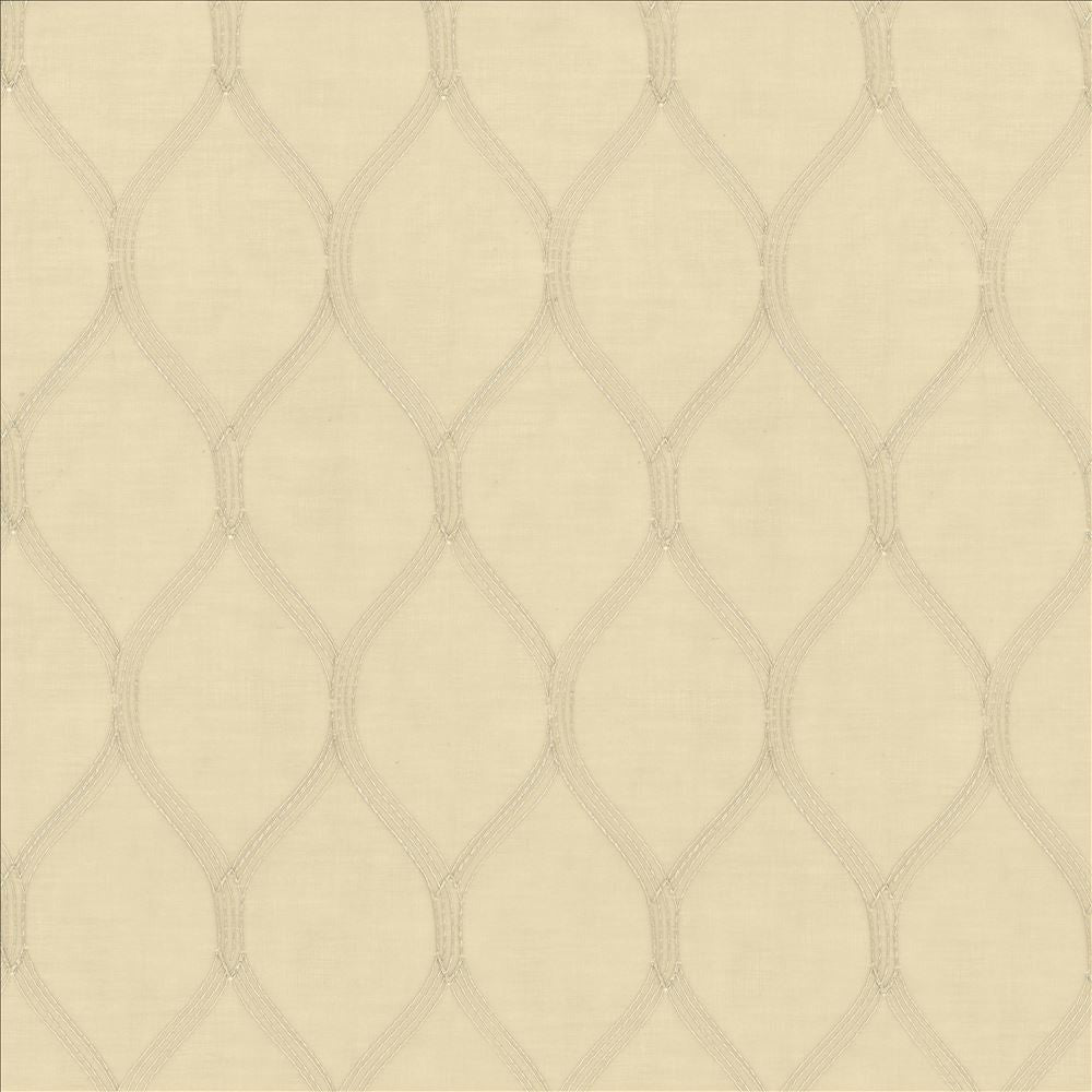 Per Se Ecru by Kasmir Fabric 5077 100% Polyester Embroidery 100% Polyester TURKEY Not Tested Horizontal: 3 2/8 inches and Vertical: 6 6/8 inches 58 - 59 - Fabric Carolina -