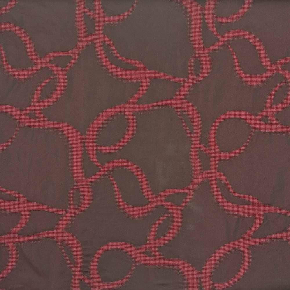 Peretti Red Hot by Kasmir Fabric 1384 100% Polyester
 ITALY 6,000 Martindale Cycles </p><p>Repeat: Horizontal: 14 inches and Vertical: 22 5/8 inches 54 - Fabric Carolina -
