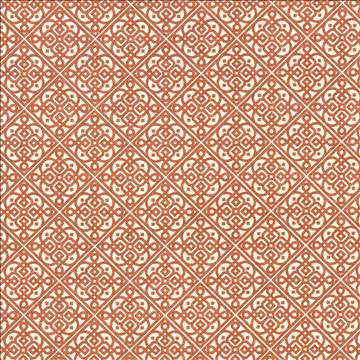 Perot Trellis Persimmon by Kasmir Fabric 5086 100% Cotton USA 15,000 Wyzenbeek Double Rubs H: 6 6/8 inches, V: 6 6/8 inches 54 - Fabric Carolina - Kasmir