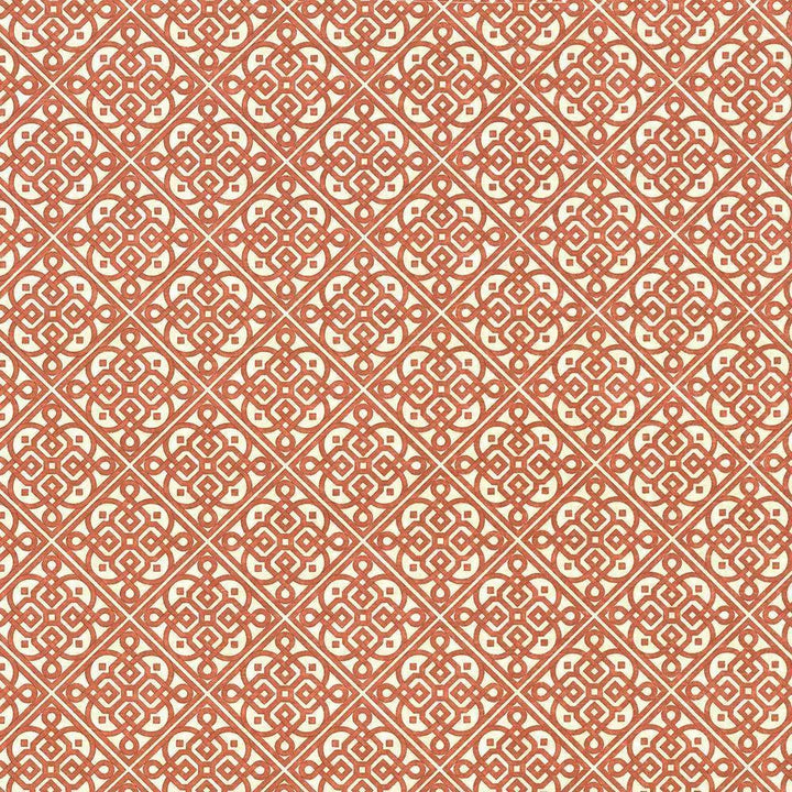 Perot Trellis Persimmon by Kasmir Fabric 5086 USA 15,000 Wyzenbeek Double Rubs H: 6 6/8 inches, V:6 6/8 inches 54 - Fabric Carolina - Kasmir