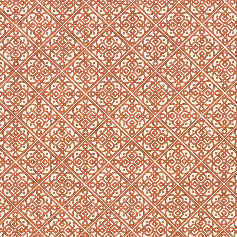 Perot Trellis Persimmon by Kasmir Fabric 5086 100% Cotton
 USA </p><p>Repeat: Horizontal: 6 6/8 inches and Vertical: 6 6/8 inches 54 - Fabric Carolina -