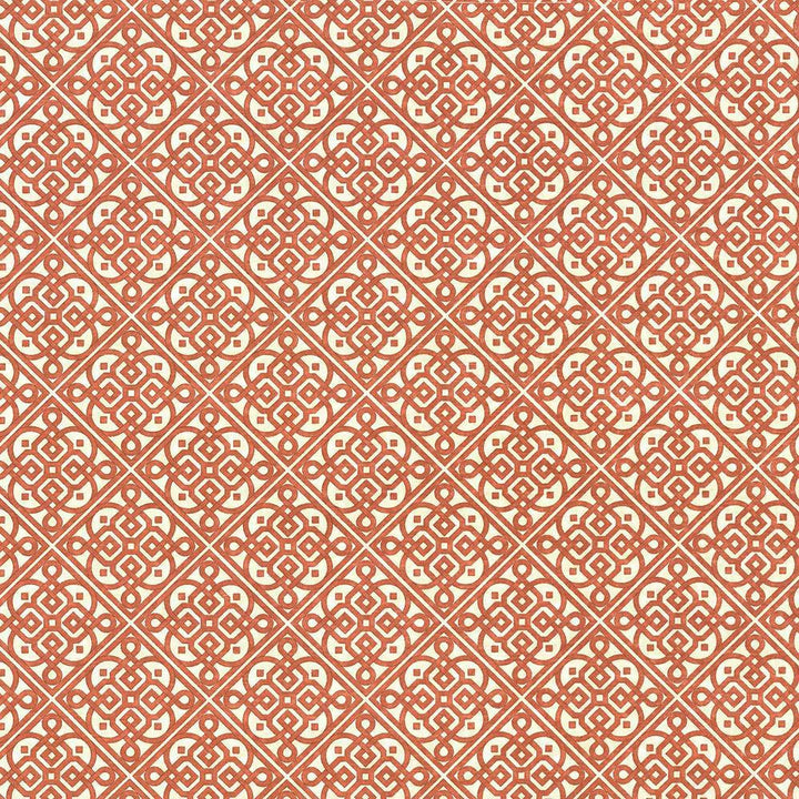 Perot Trellis Persimmon by Kasmir Fabric 5086 100% Cotton
 USA </p><p>Repeat: Horizontal: 6 6/8 inches and Vertical: 6 6/8 inches 54 - Fabric Carolina -