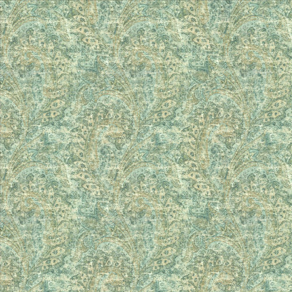 Persian Paisley Azure by Kasmir Fabric 1453 100% Cotton
 SOUTH KOREA 15,000 Wyzenbeek Double Rubs </p><p>Repeat: Horizontal: 9 inches and Vertical: 11 6/8 inches 54 - Fabric Carolina -
