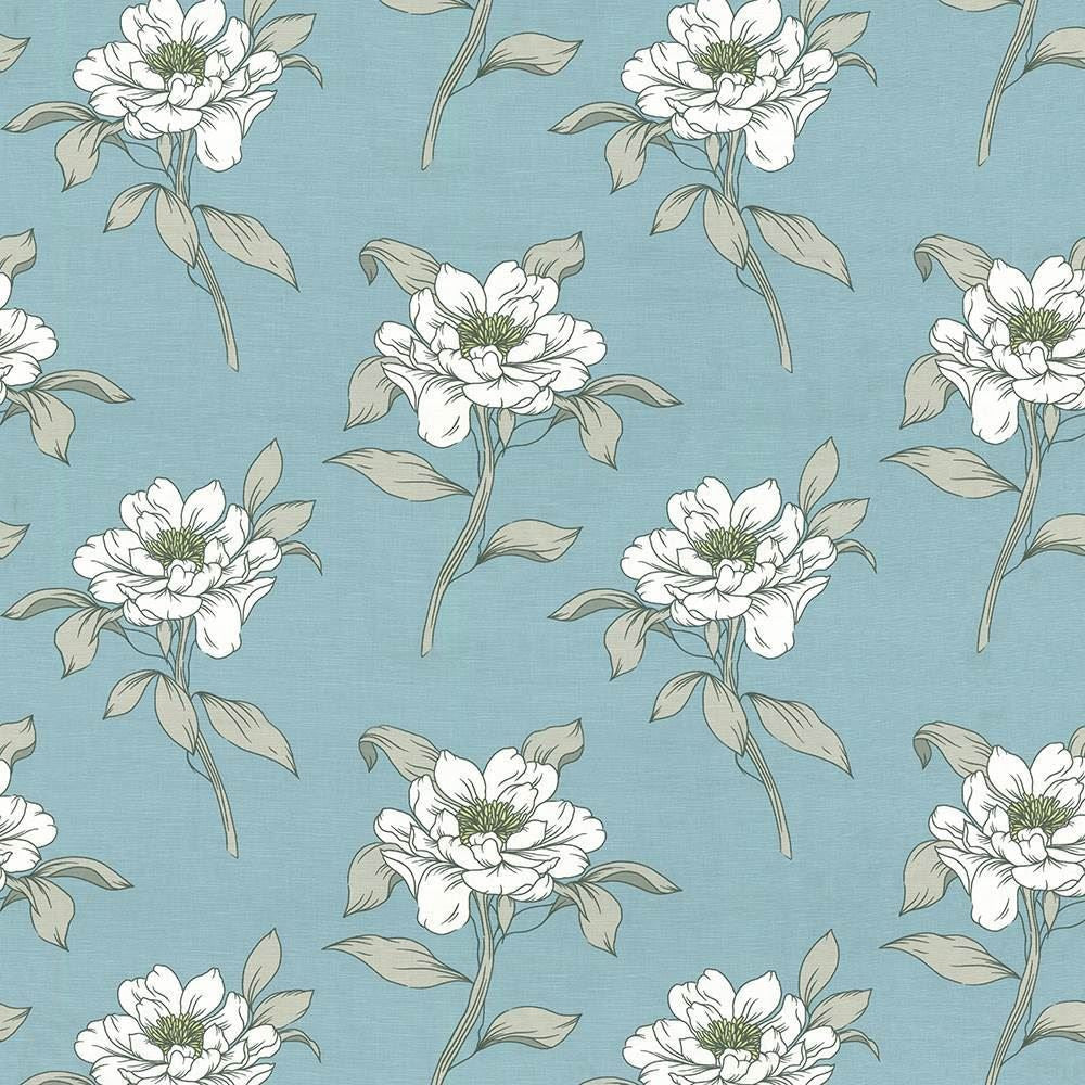 Petal Pusher Azure by Kasmir Fabric 1425 100% Cotton TURKEY Not Tested Horizontal: 27 2/8 inches and Vertical: 25 2/8 inches 55 - Fabric Carolina -