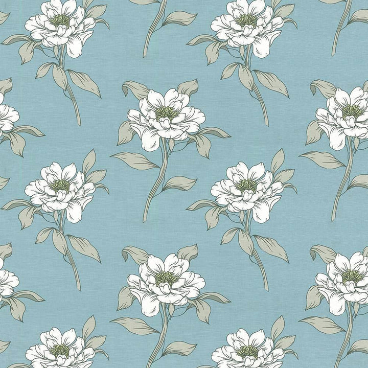 Petal Pusher Azure by Kasmir Fabric 1425 TURKEY Not Tested H: 27 2/8 inches, V:25 2/8 inches 55 - Fabric Carolina - Kasmir