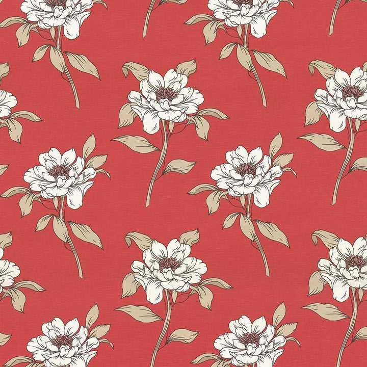 Petal Pusher Coral by Kasmir Fabric 1425 TURKEY Not Tested H: 27 2/8 inches, V:25 2/8 inches 55 - Fabric Carolina - Kasmir