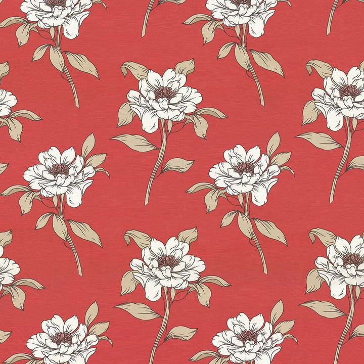 Petal Pusher Coral by Kasmir Fabric 1425 100% Cotton
 TURKEY </p><p>Repeat: Horizontal: 27 2/8 inches and Vertical: 25 2/8 inches 55 - Fabric Carolina -
