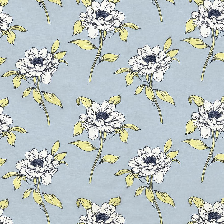 Petal Pusher Sky  by Kasmir Fabric See sample 100% Cotton
 TURKEY Not Tested </p><p>Repeat: Horizontal: 27 2/8 inches and Vertical: 25 2/8 inches 55  - Fabric Carolina -