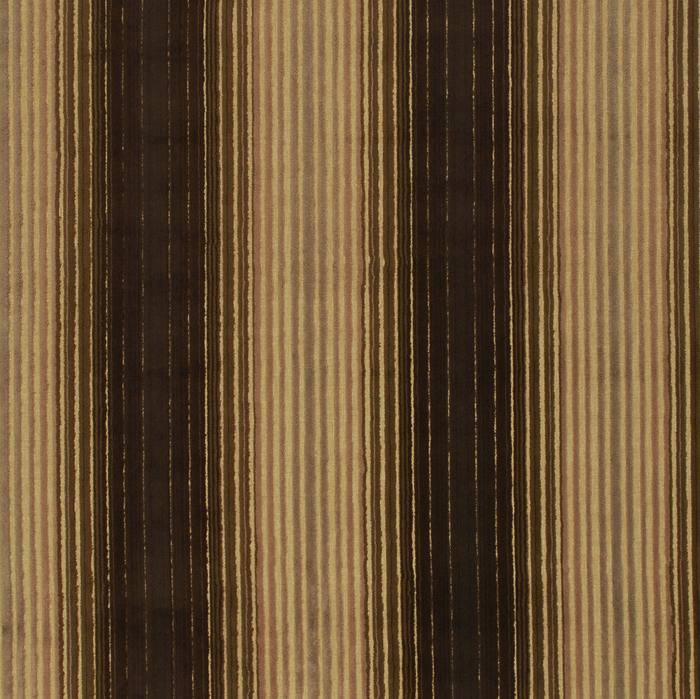 Marcelle Stripe Brown by Parkertex Fabric