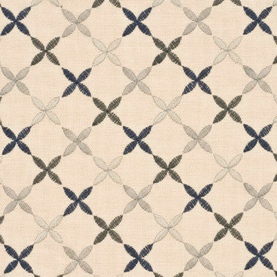 Foxwood Trellis Smoke/Silver by Baker Lifestyle Fabric