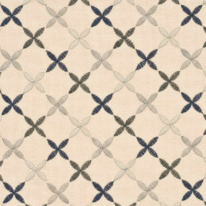Foxwood Trellis Smoke/Silver by Baker Lifestyle Fabric