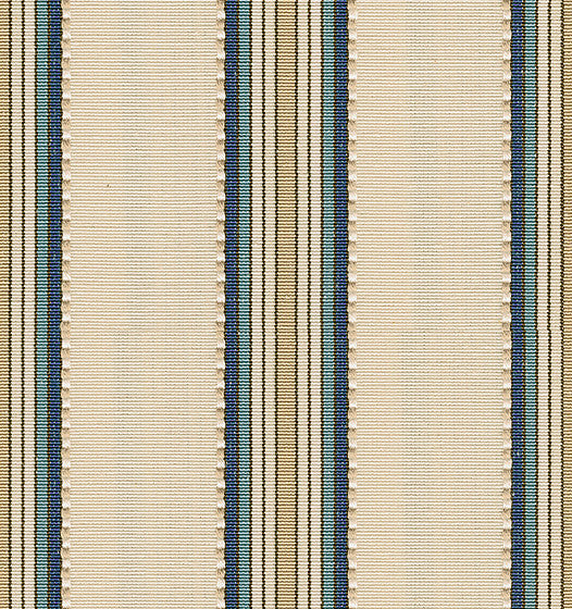 Sarala Oatmeal/Indigo by Baker Lifestyle Fabric