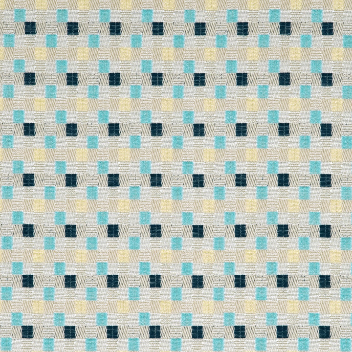 Skane Aqua/Indigo/Linen by Baker Lifestyle Fabric