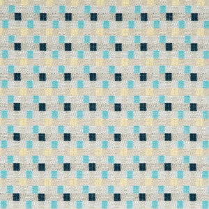 Skane Aqua/Indigo/Linen by Baker Lifestyle Fabric