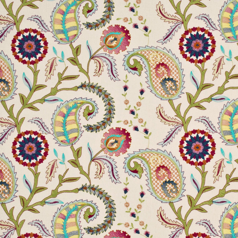 Nara Turquoise/Spring/Sienna by Baker Lifestyle Fabric