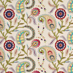 Nara Turquoise/Spring/Sienna by Baker Lifestyle Fabric