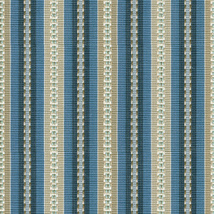 Prasana Indigo/Taupe by Baker Lifestyle Fabric