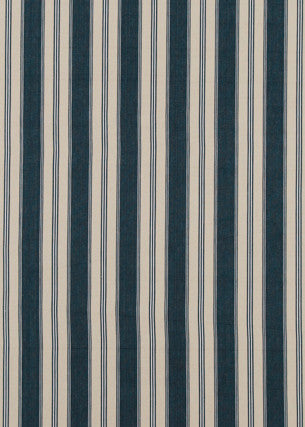 Tango Ticking Indigo by Baker Lifestyle Fabric