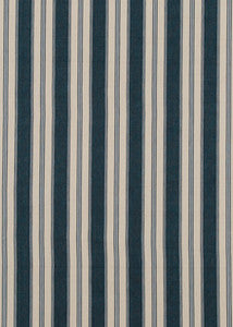 Tango Ticking Indigo by Baker Lifestyle Fabric