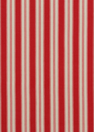 Tango Ticking Red by Baker Lifestyle Fabric