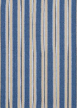 Tango Ticking Blue by Baker Lifestyle Fabric