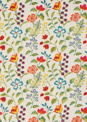 Carnival Garden Peacock by Baker Lifestyle Fabric