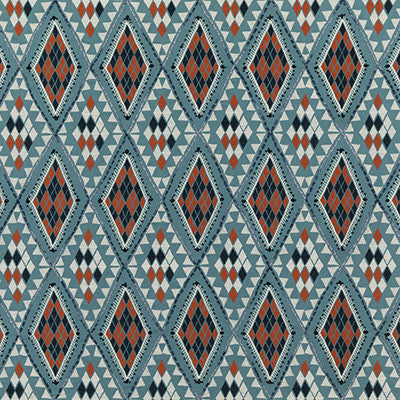 Castelo Indigo/Spice by Baker Lifestyle Fabric