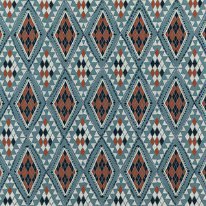 Castelo Indigo/Spice by Baker Lifestyle Fabric