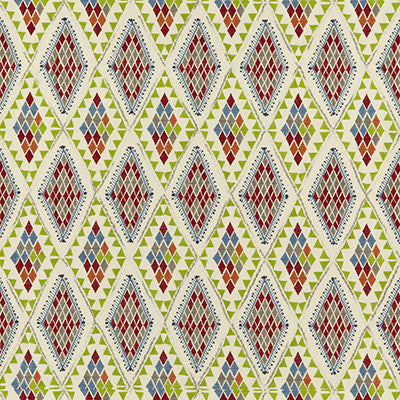 Castelo Indigo/Green by Baker Lifestyle Fabric