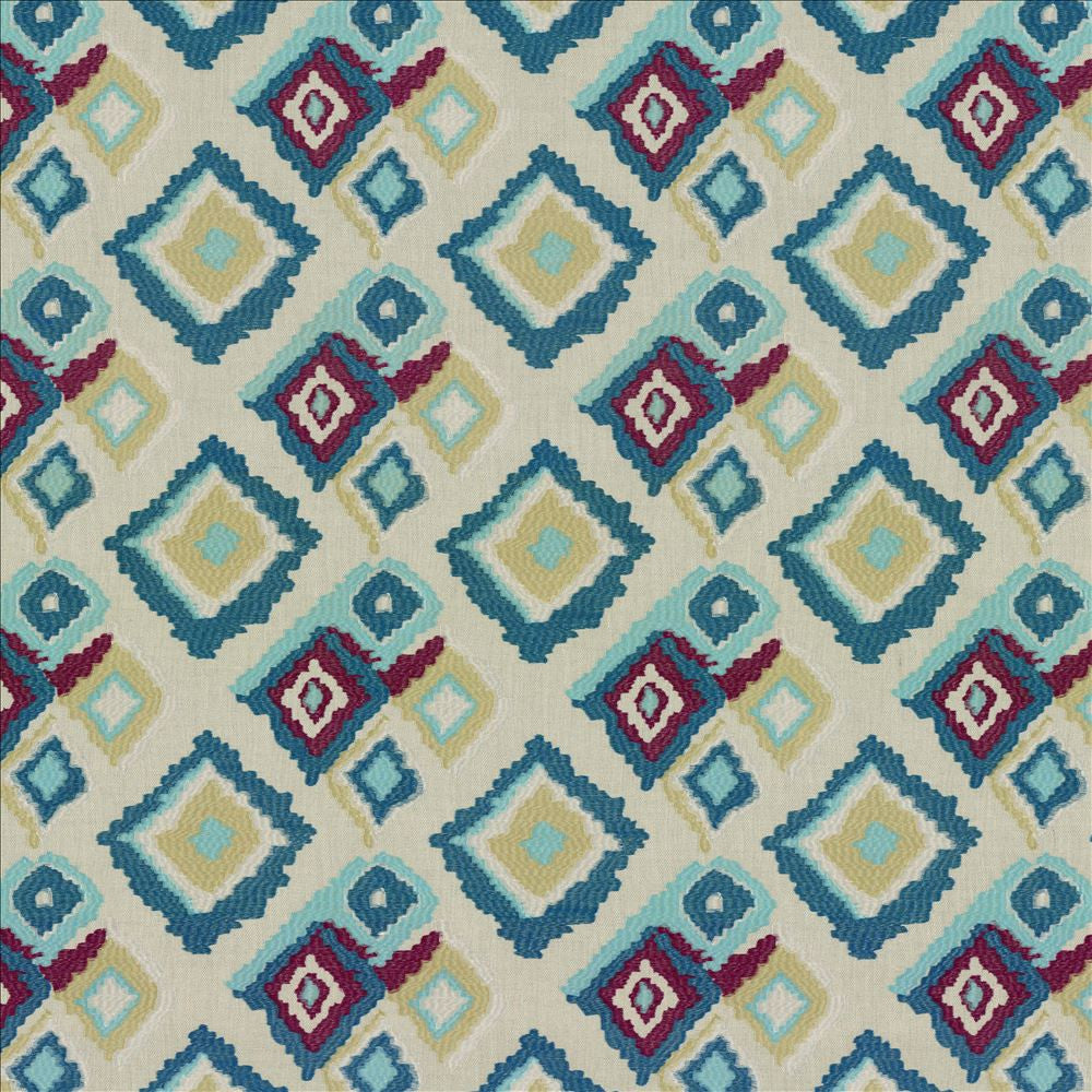 Picardie Diamond Marine  by Kasmir Fabric See sample 65% Linen
35% Viscose
 INDIA Not Tested </p><p>Repeat: Horizontal: 10 2/8 inches and Vertical: 9 3/8 inches 51  - Fabric Carolina -