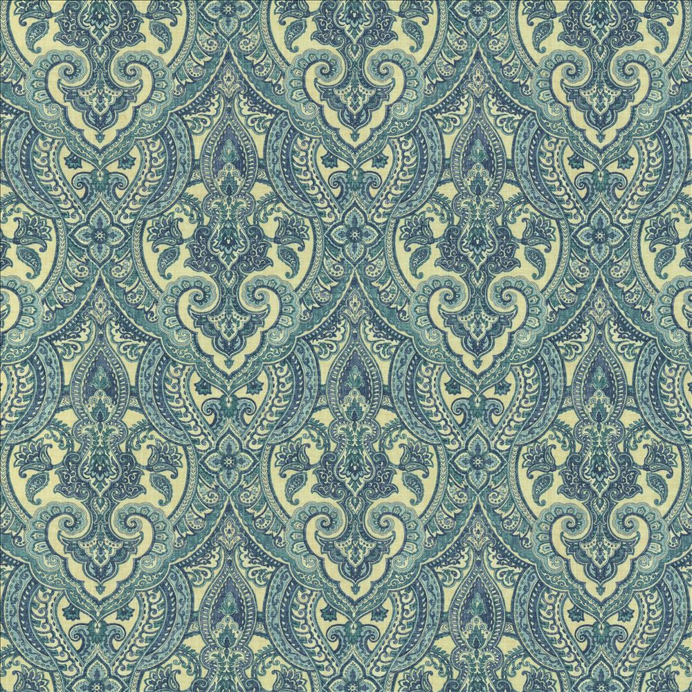 Piccolo Blue by Kasmir Fabric 5154 55% Linen
45% Viscose
 SOUTH KOREA </p><p>Repeat: Horizontal: 13 4/8 inches and Vertical: 26 2/8 inches 54 - Fabric Carolina -