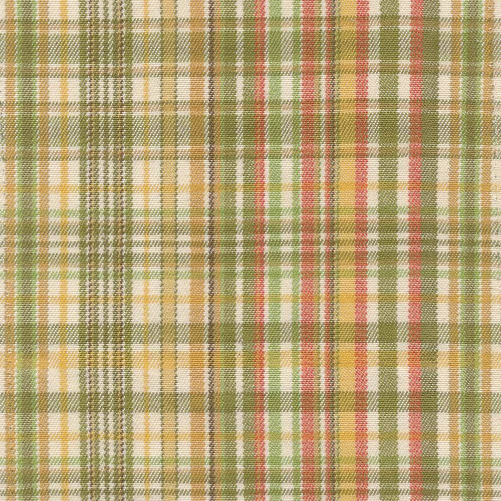 Pickwick Plaid Olivette by Kasmir Fabric 1387 USA 15,000 Wyzenbeek Double Rubs H: 5 1/8 inches, V:6 2/8 inches 54 - 58 - Fabric Carolina - Kasmir